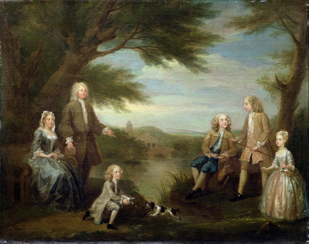 John og Elizabeth Jeffreys og deres barn, 1730 av William Hogarth