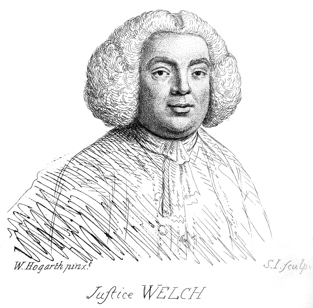 Justice Welch - portrett av William Hogarth av William Hogarth