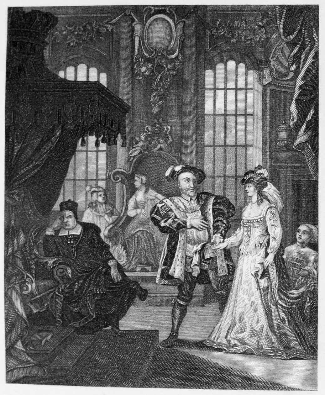 Kong Henry V111 og Anne Boleyn av William Hogarth