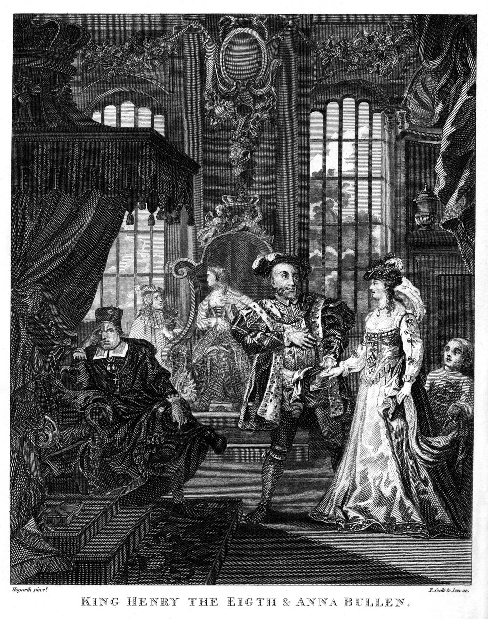 Kong Henry VIII og Anne Boleyn av William Hogarth av William Hogarth