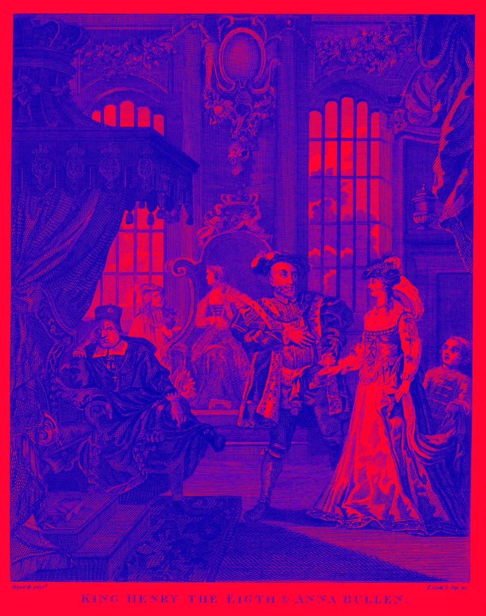 Kong Henry VIII og Anne Boleyn av William Hogarth av William Hogarth