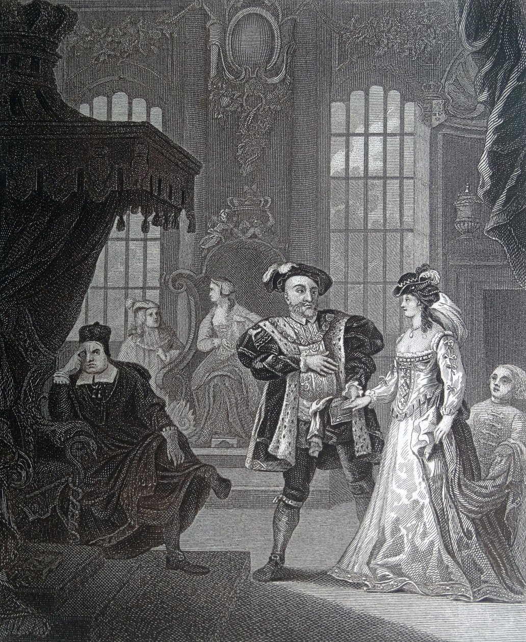 Kong Henrik den åttende og Anna Bullen av William Hogarth