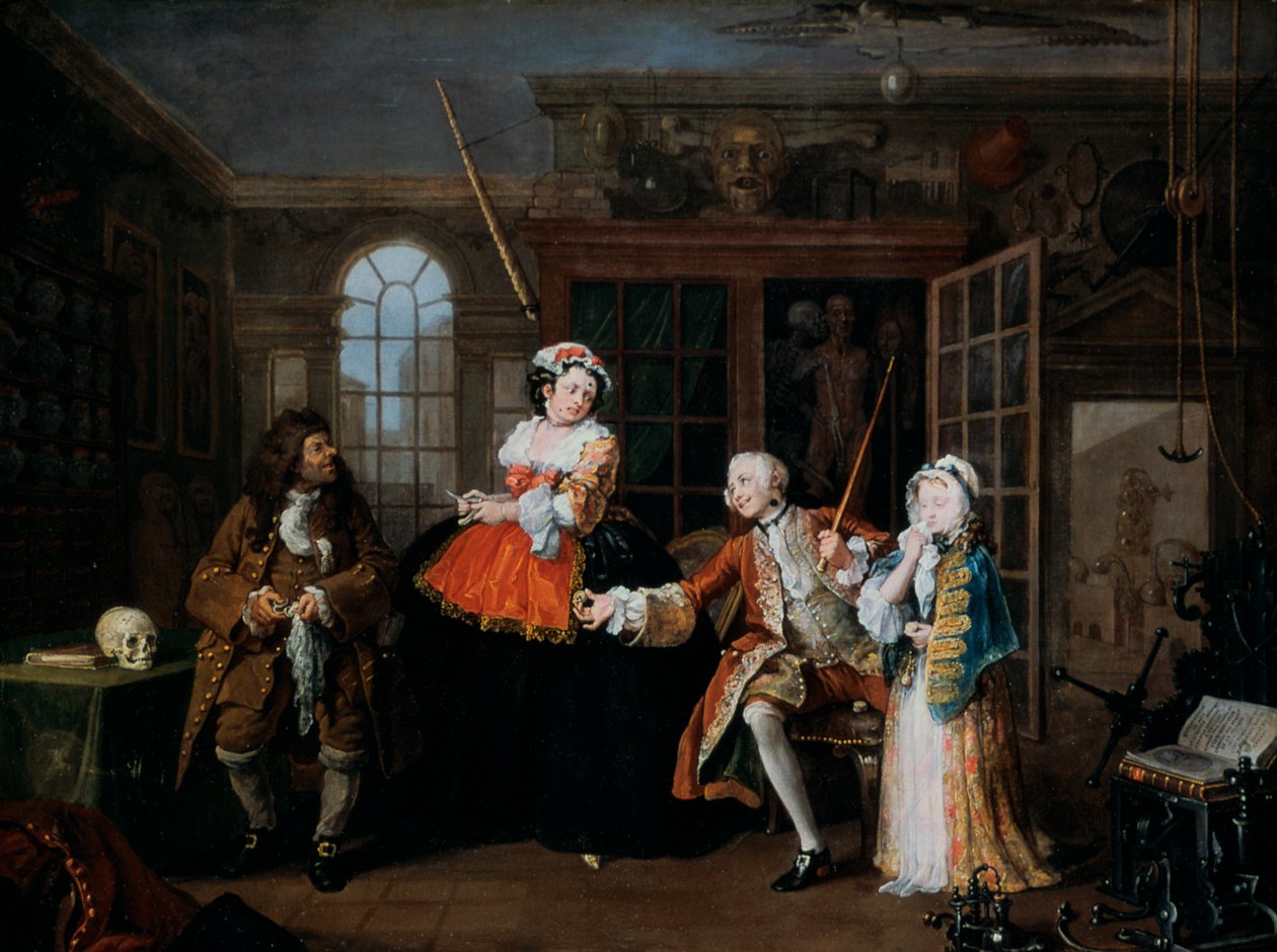 Ekteskap A-la-Mode: 3. Inspeksjonen, c1743 av William Hogarth