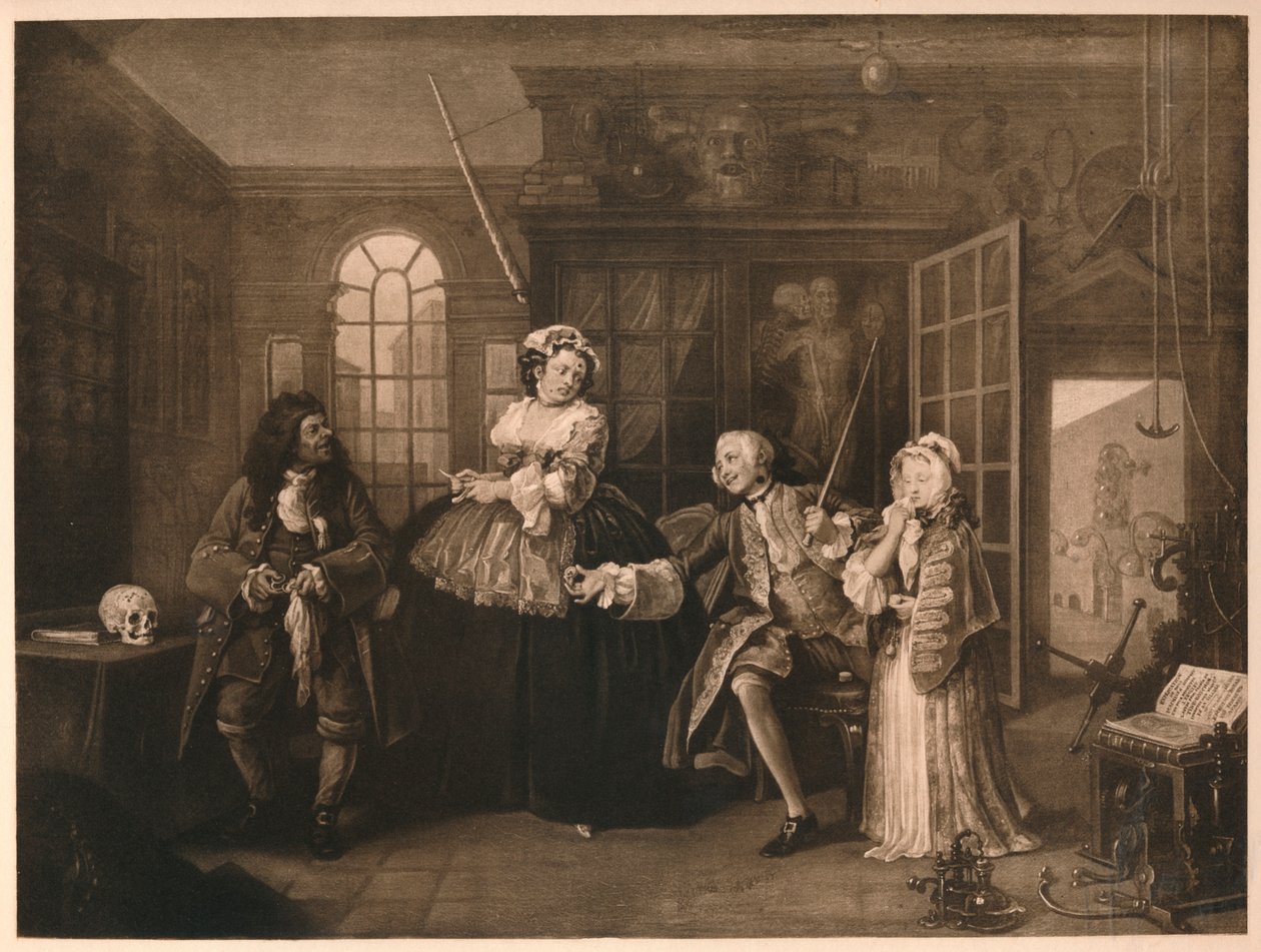 Ekteskap A-la-Mode: 3. Inspeksjonen, c1743 av William Hogarth