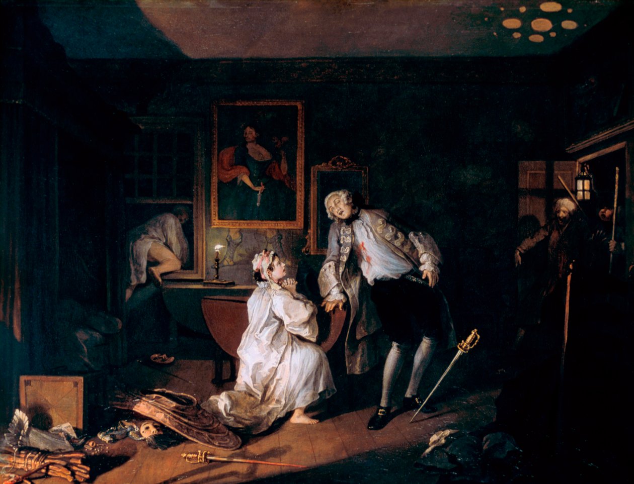Ekteskap A-la-Mode: 5. The Bagnio, c1743 av William Hogarth