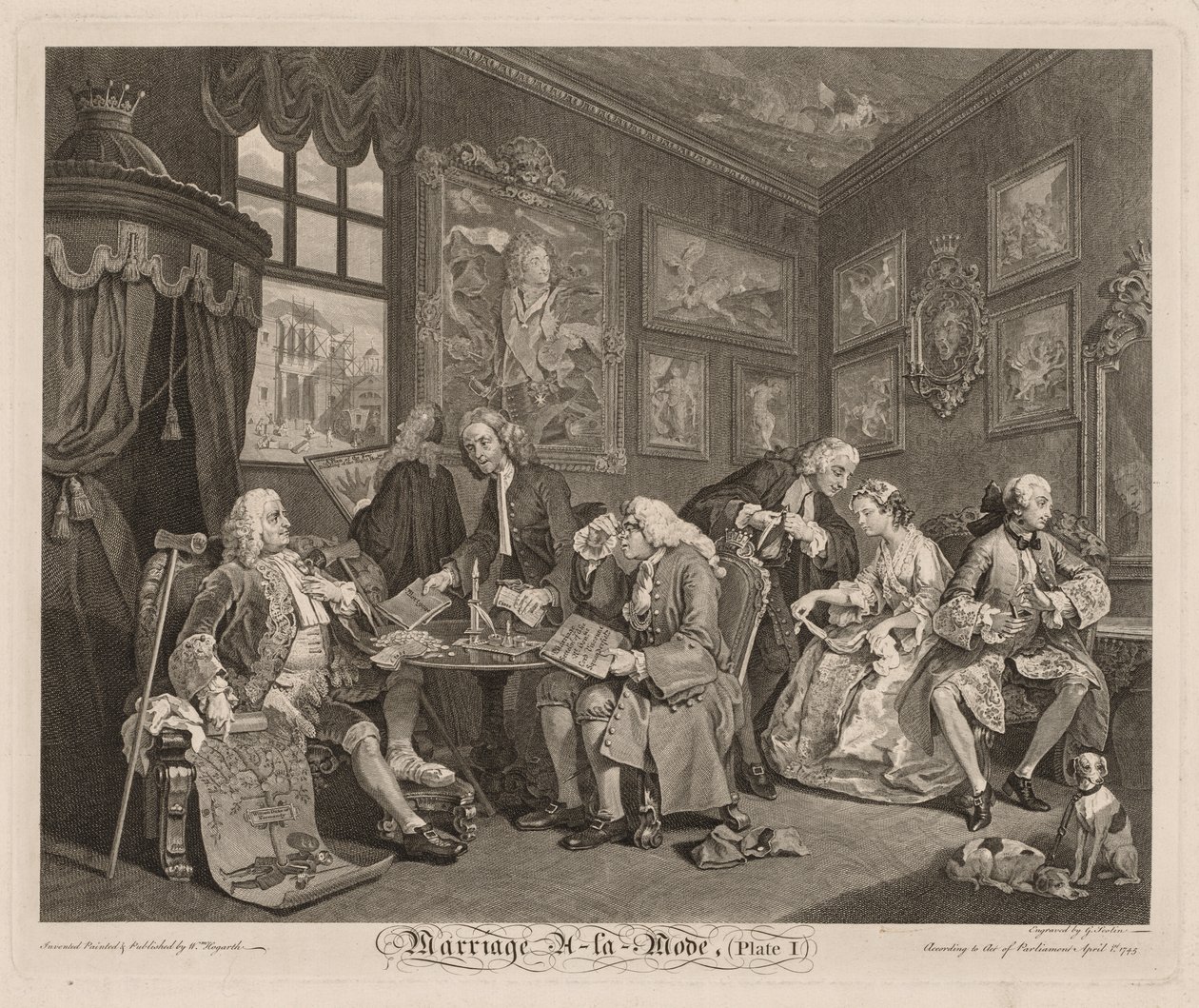 Fasjonabelt bryllup av William Hogarth