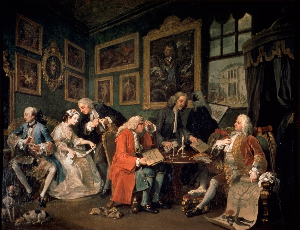 Marriage a la Mode: 1, The Marriage Contract, 1743 av William Hogarth