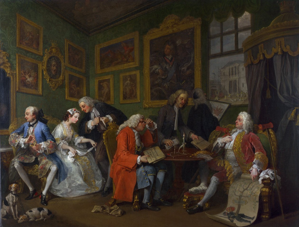 Ekteskap a la Mode: I - The Marriage Settlement, c.1743 av William Hogarth