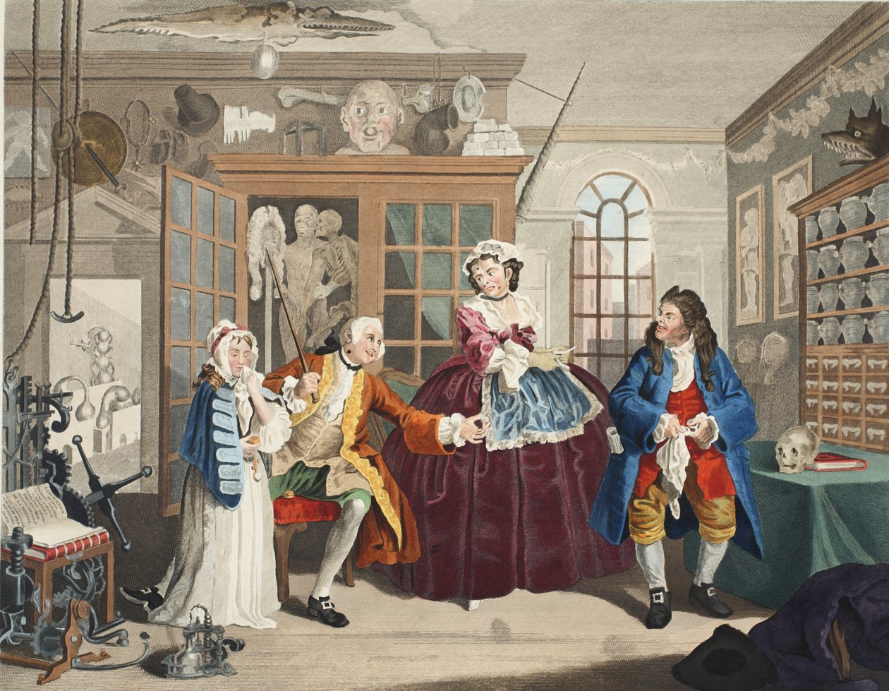 Marriage a la Mode, Plate III, The Inspection, illustrasjon fra 