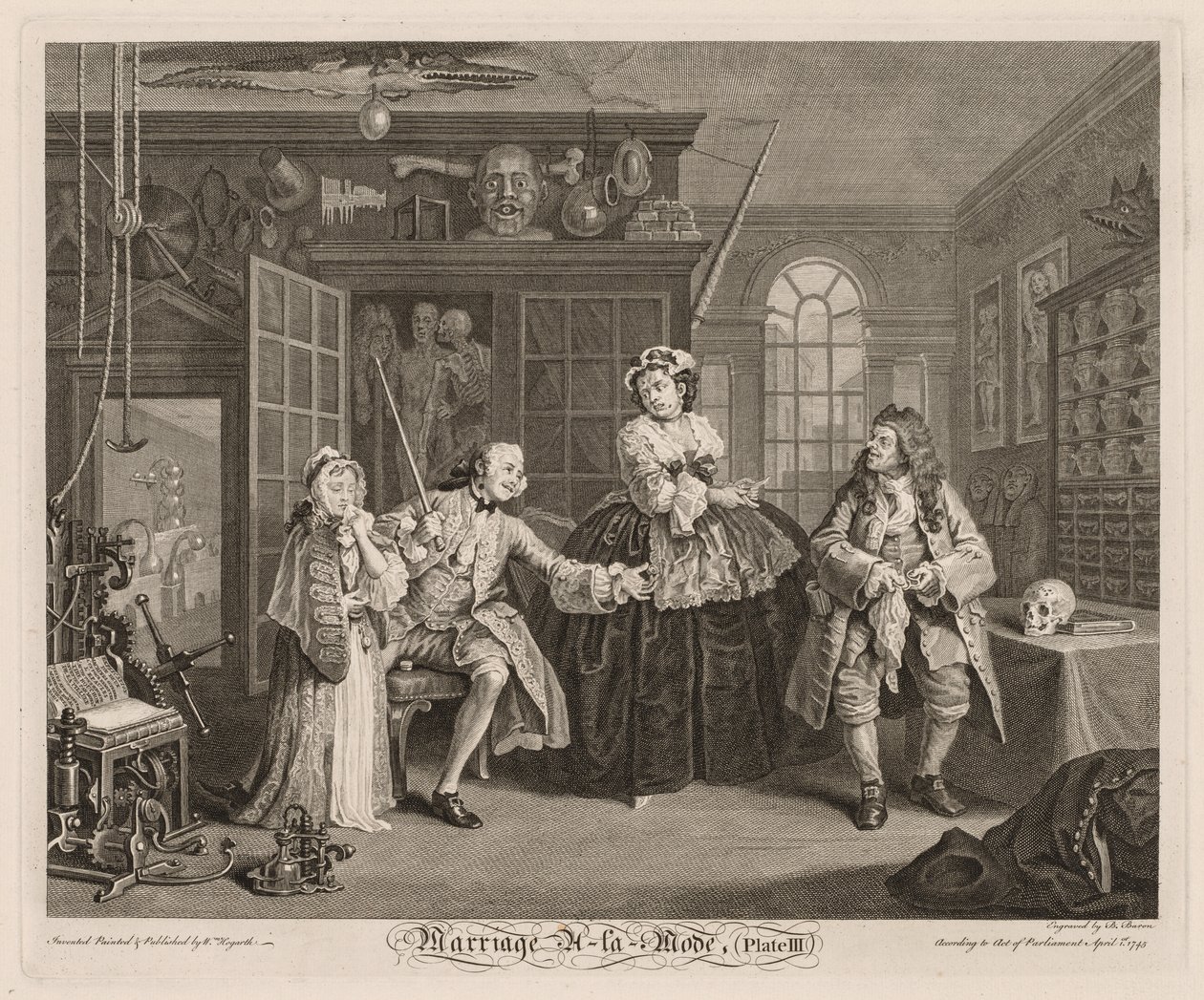 Marriage à la Mode: Scenen med kvakksalveren av William Hogarth