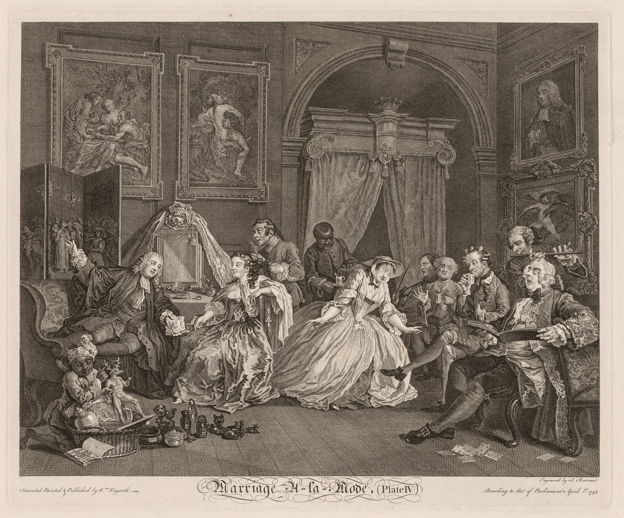 Fasjonabelt ekteskap: Toalettscenen av William Hogarth