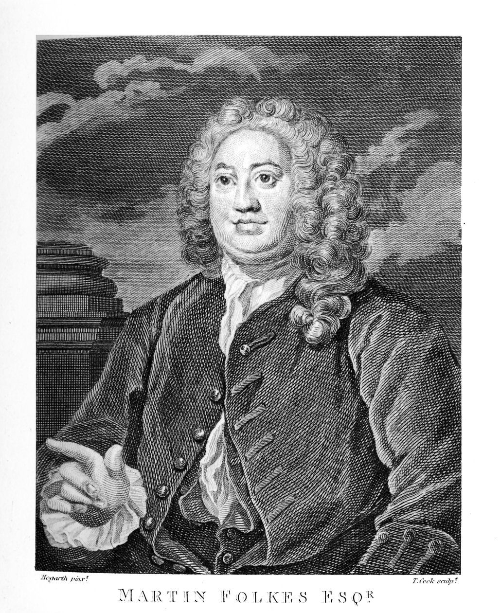 Martin Folkes esq. av William Hogarth av William Hogarth