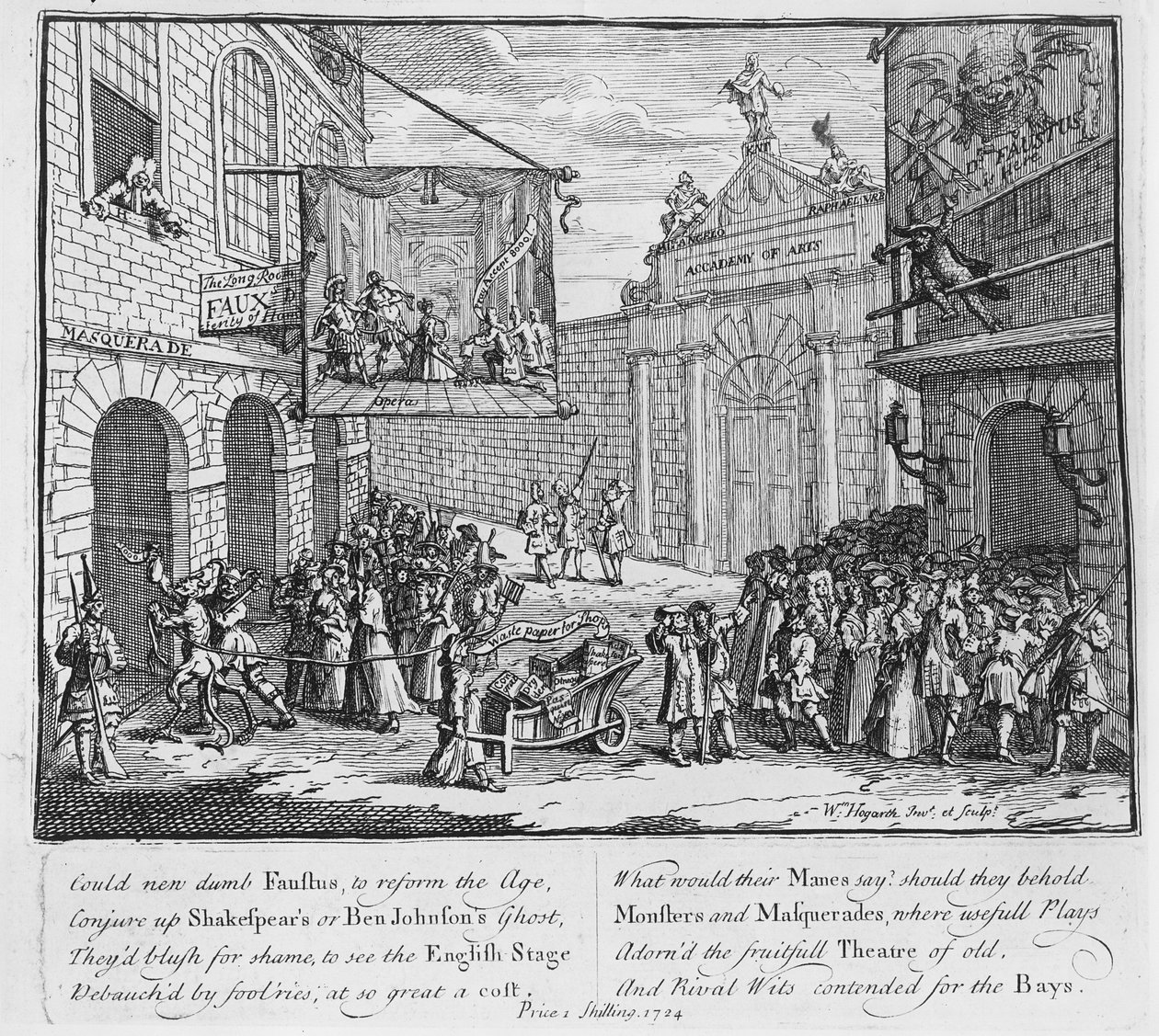 Masquerades and Operas, Burlington Gate, 1724 av William Hogarth