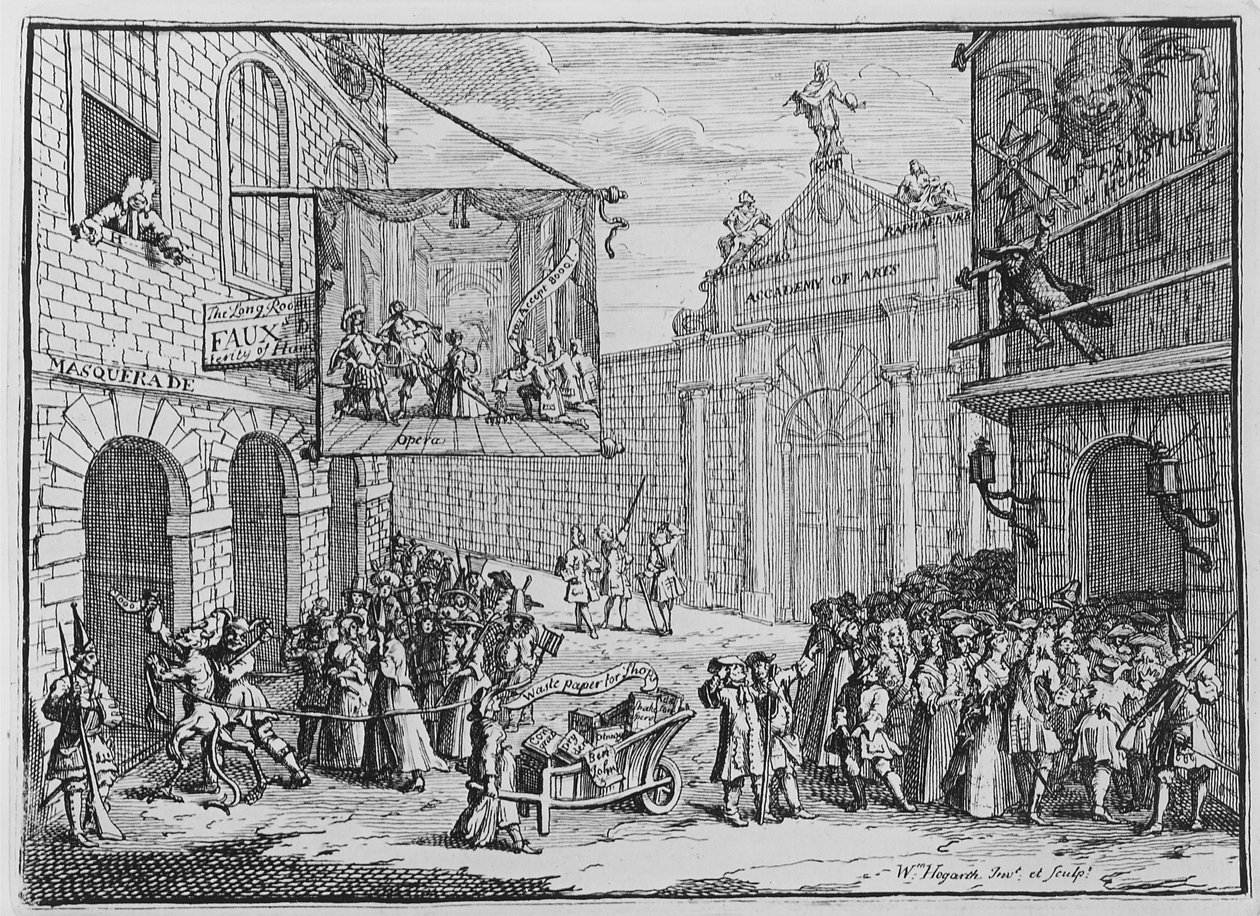 Masquerades and Operas, Burlington Gate, 1724 av William Hogarth