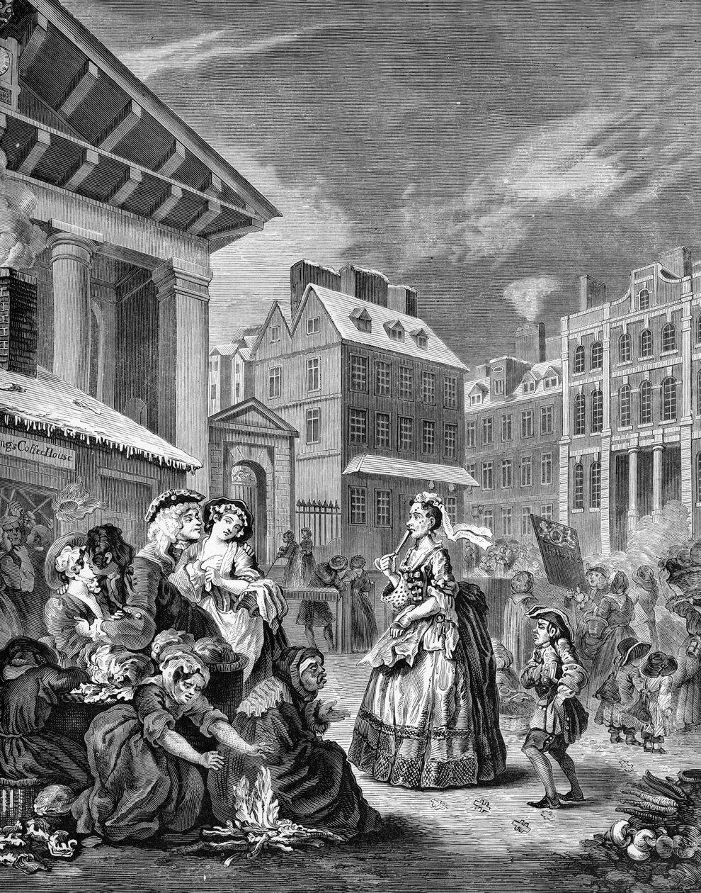 Morgen - London gater av William Hogarth