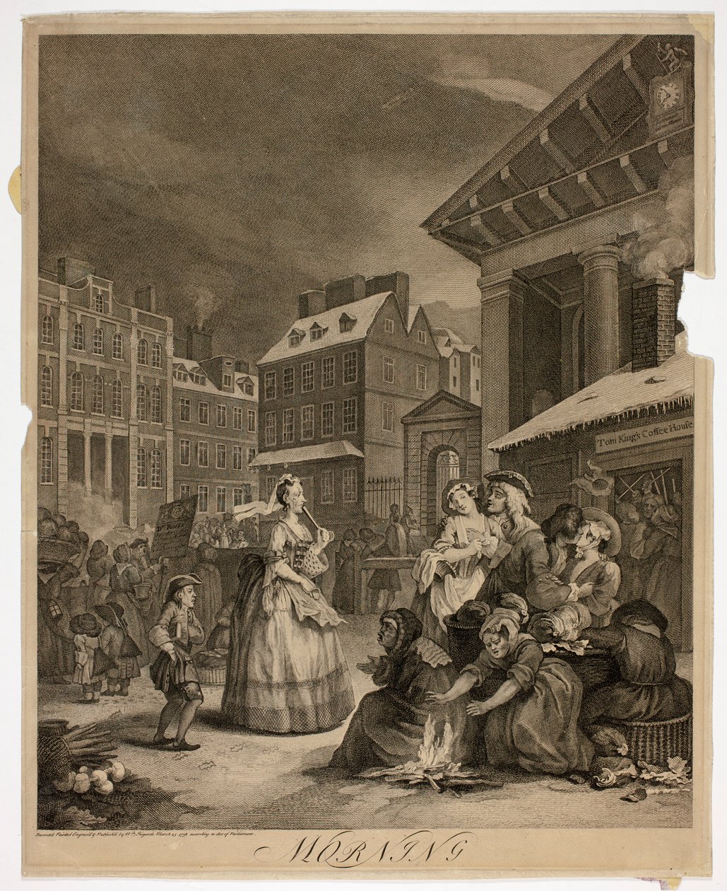 Morgen, tallerken en fra The Four Times of the Day av William Hogarth