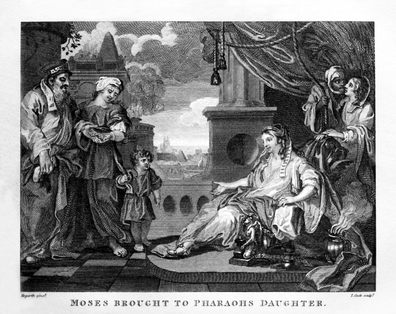 Moses brakt til faraos datter av William Hogarth av William Hogarth