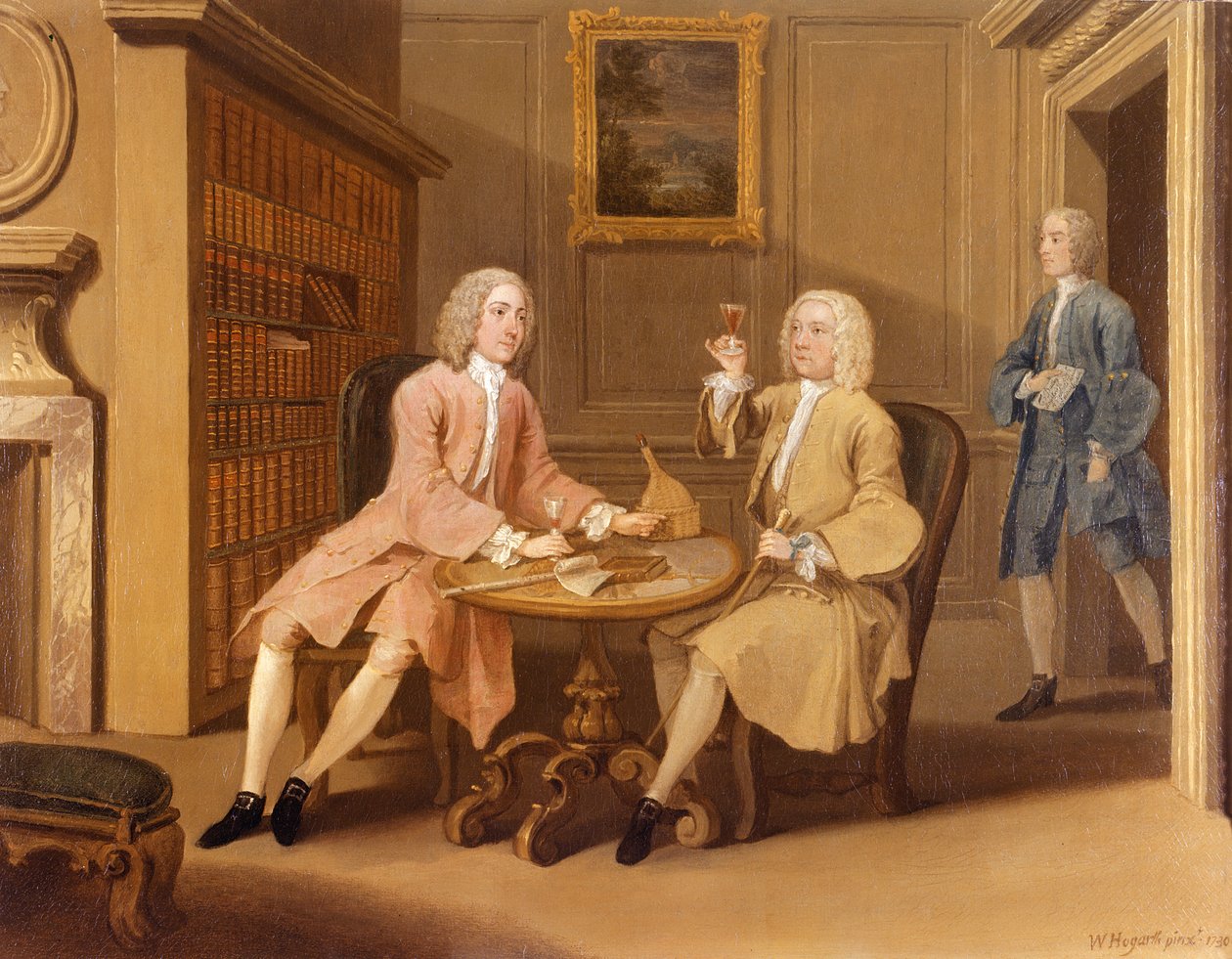 Mr Woodbridge og kaptein Holland av William Hogarth