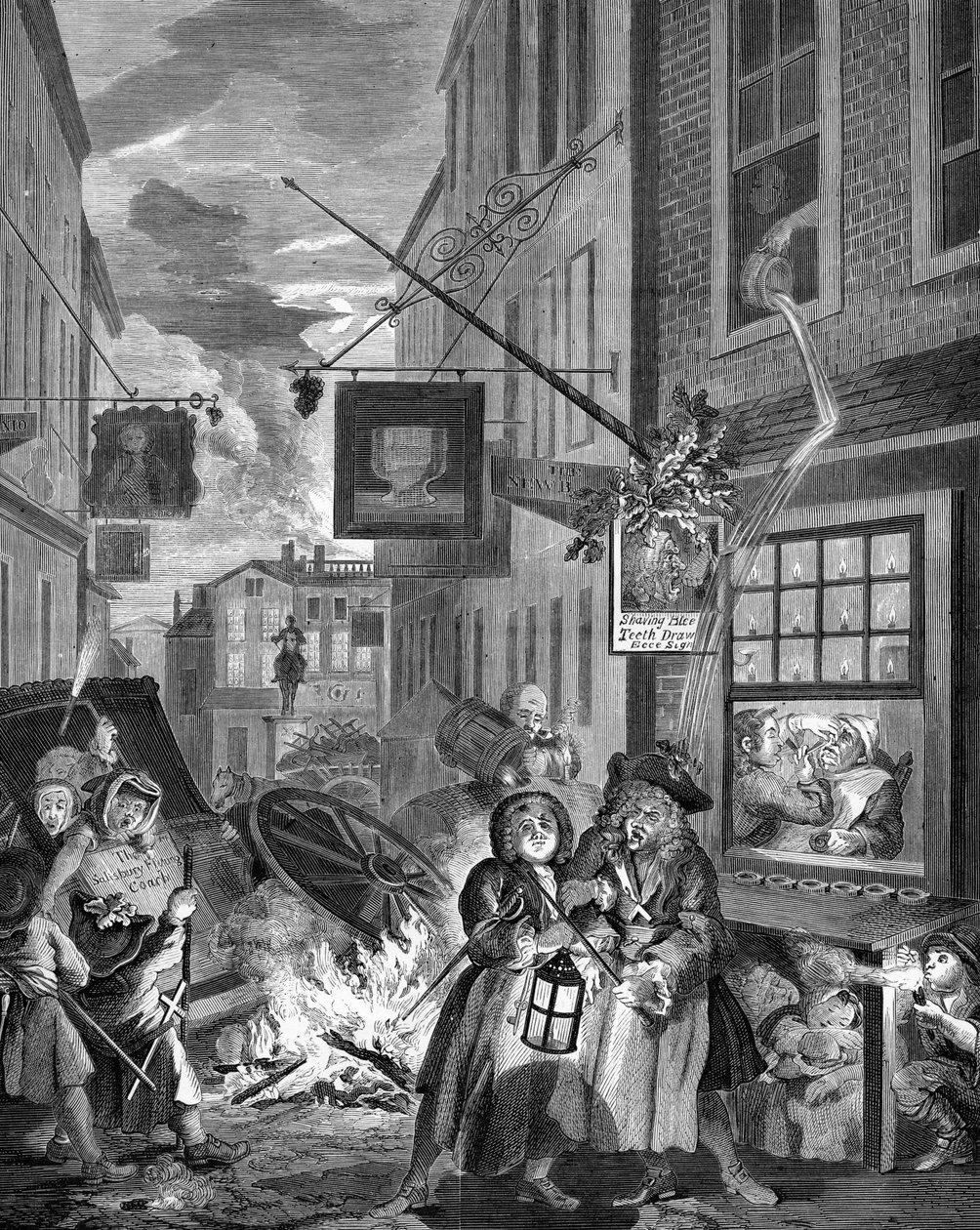Natt - London av William Hogarth