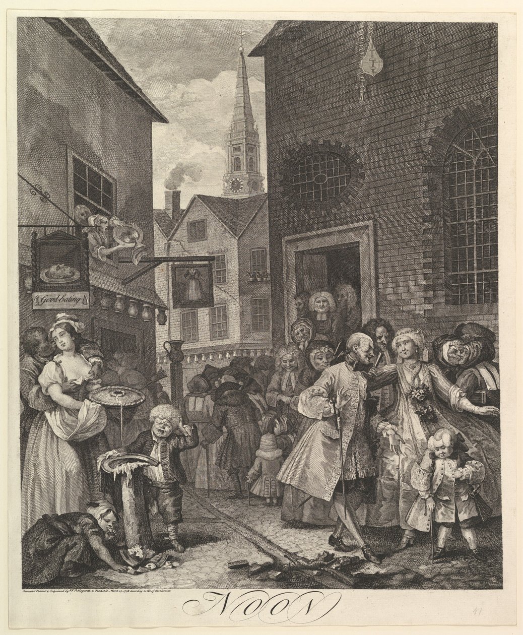Middag: Døgnets fire tider av William Hogarth