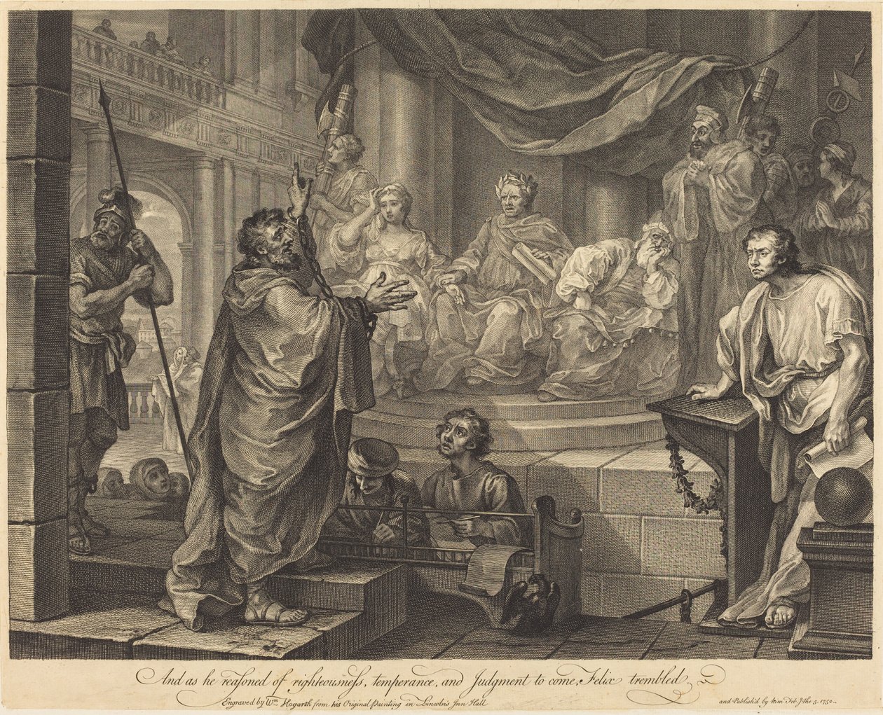 Paul før Felix av William Hogarth
