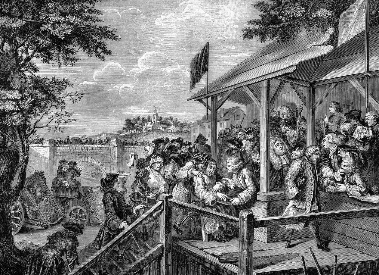 Avstemning ved et valg av William Hogarth av William Hogarth
