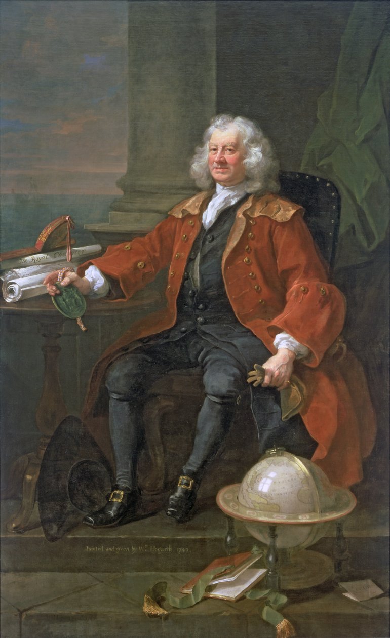 Portrett av kaptein Coram (ca. 1668-1751) 1740 av William Hogarth