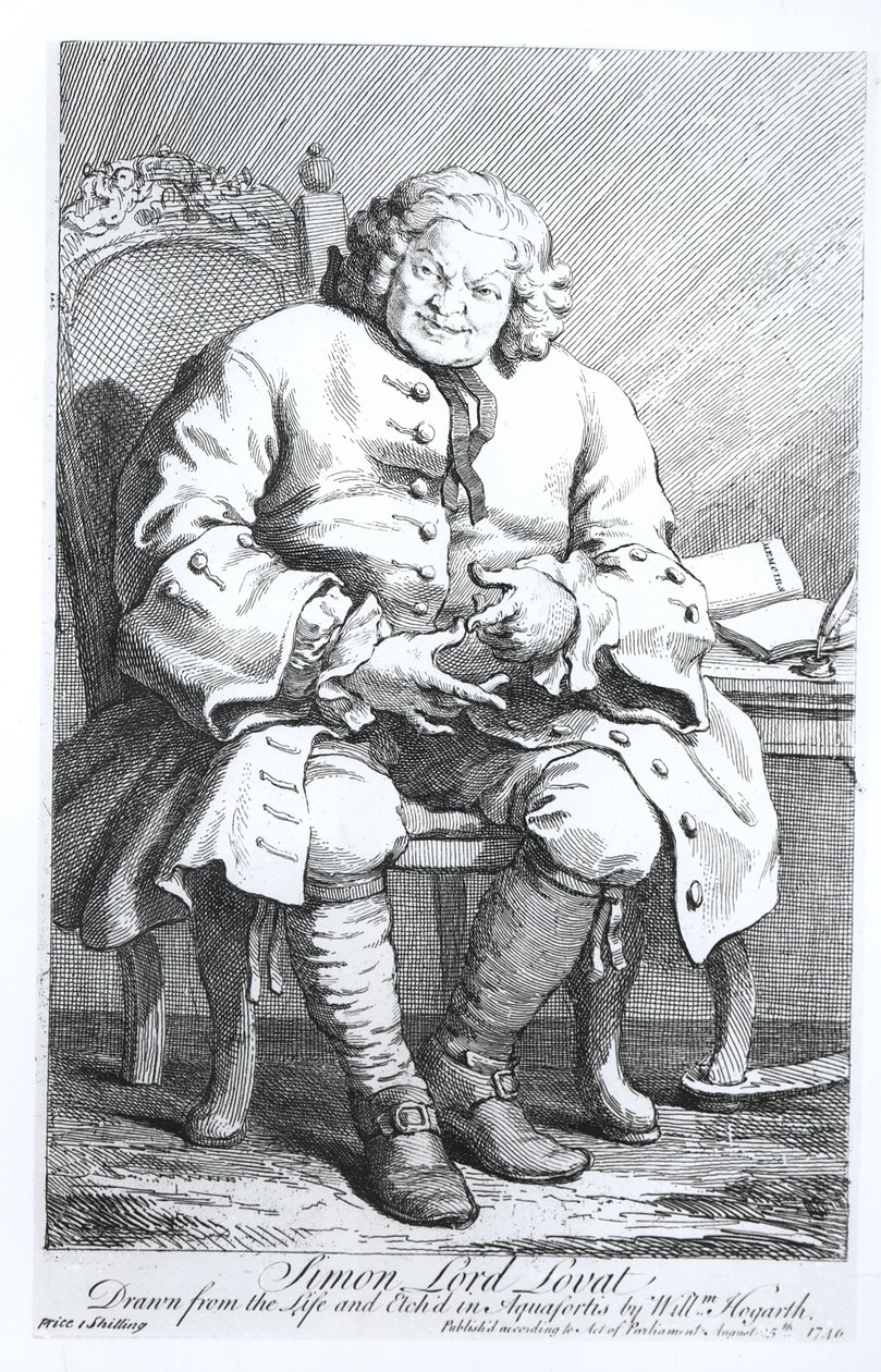 Portrett av Simon Fraser, Lord Lovat (ca. 1667-1747) 25. august 1746 av William Hogarth