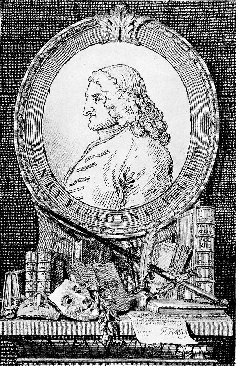 Portrett av romanforfatteren og dramatikeren Henry Fielding 1707-1754, 1762. av William Hogarth