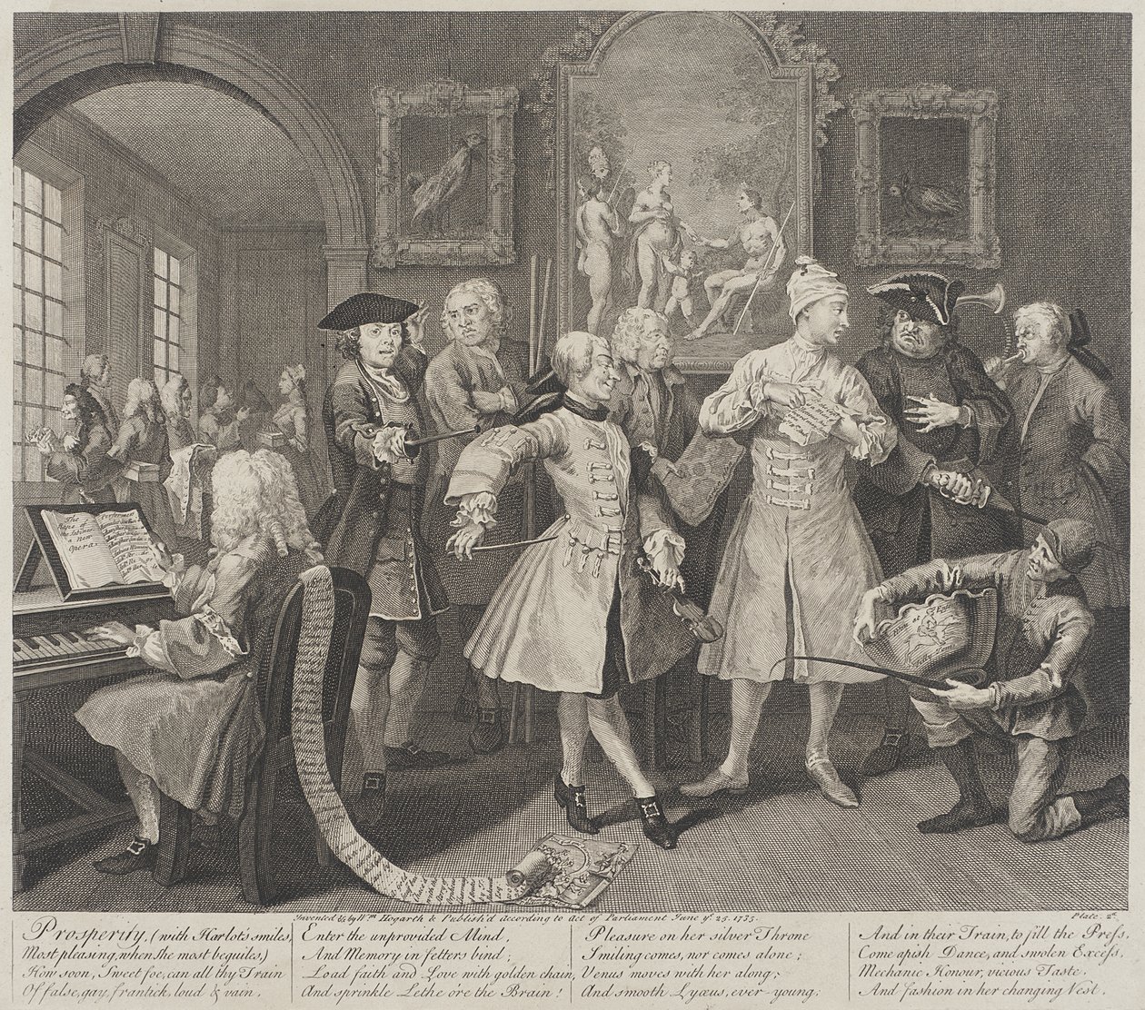 Velstand med en horers smil av William Hogarth