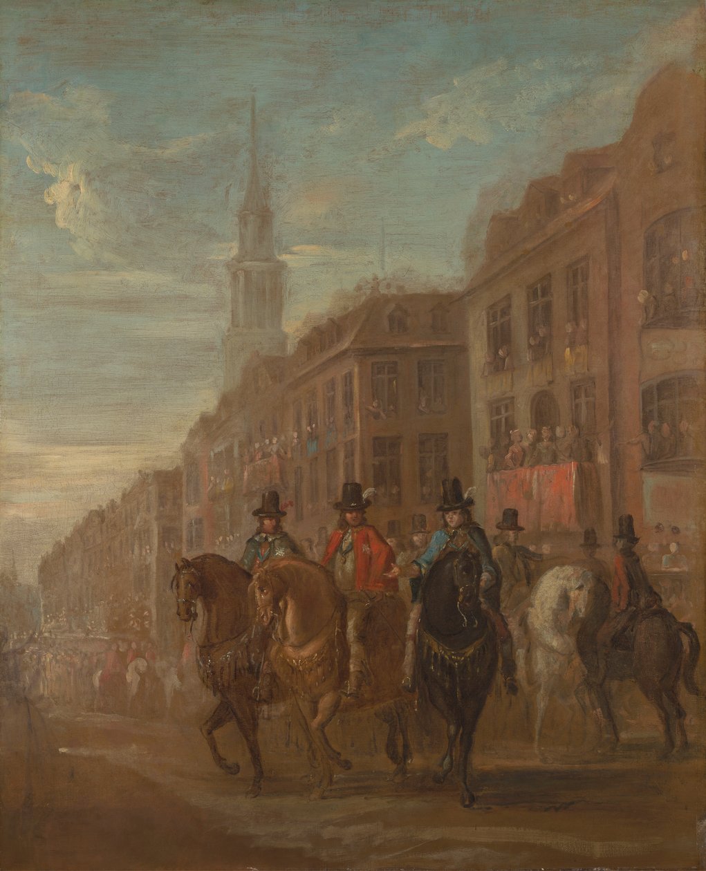 Restaureringsprosesjon av Charles II ved Cheapside av William Hogarth