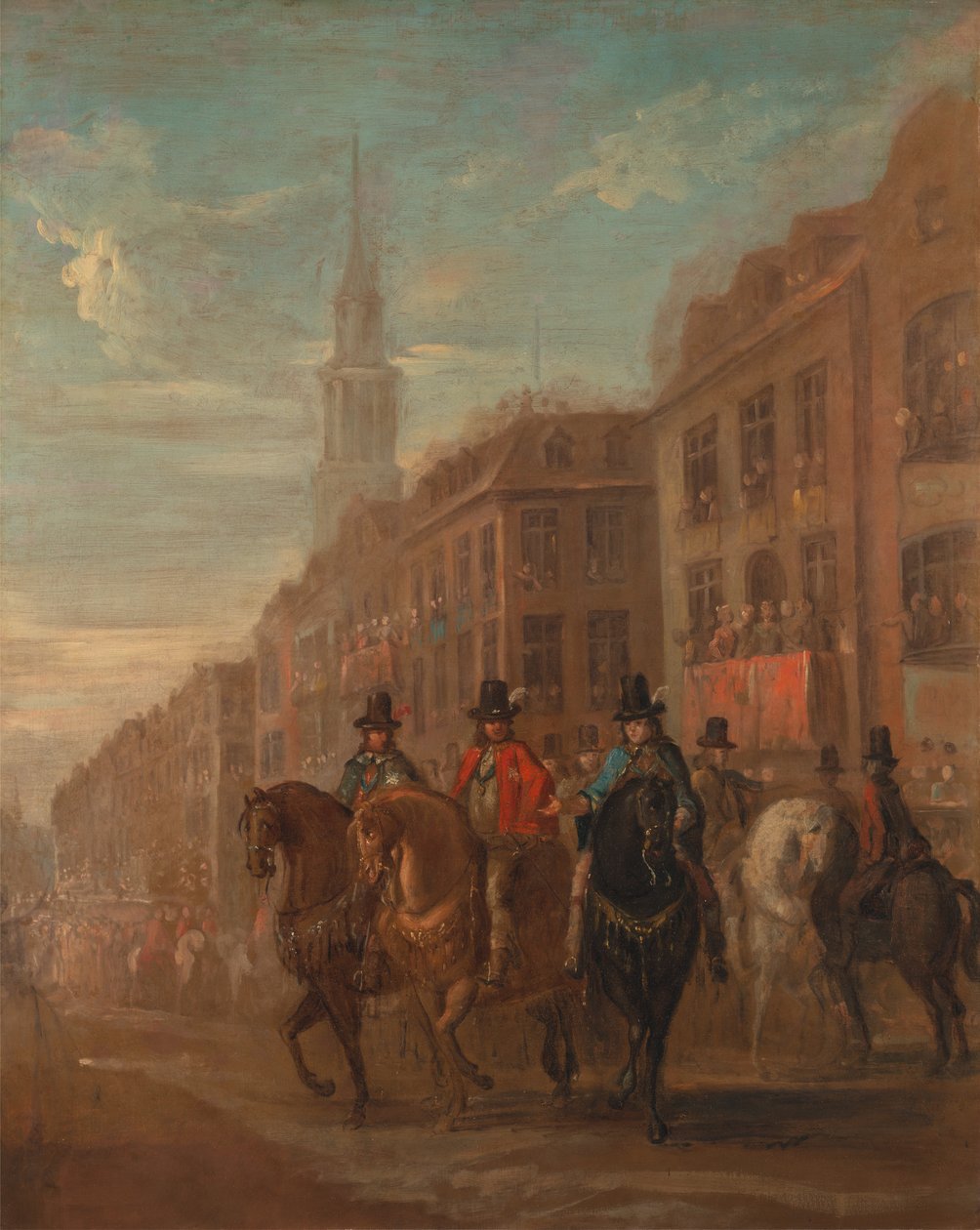 Restaureringsprosesjon av Charles II ved Cheapside, ca. 1745. av William Hogarth