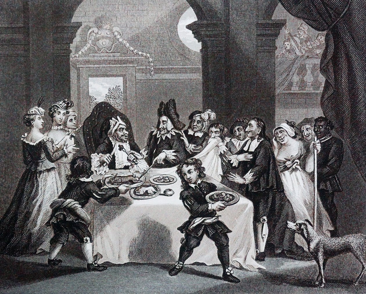 Sancho at the Feast, Starved by his Physician av William Hogarth av William Hogarth