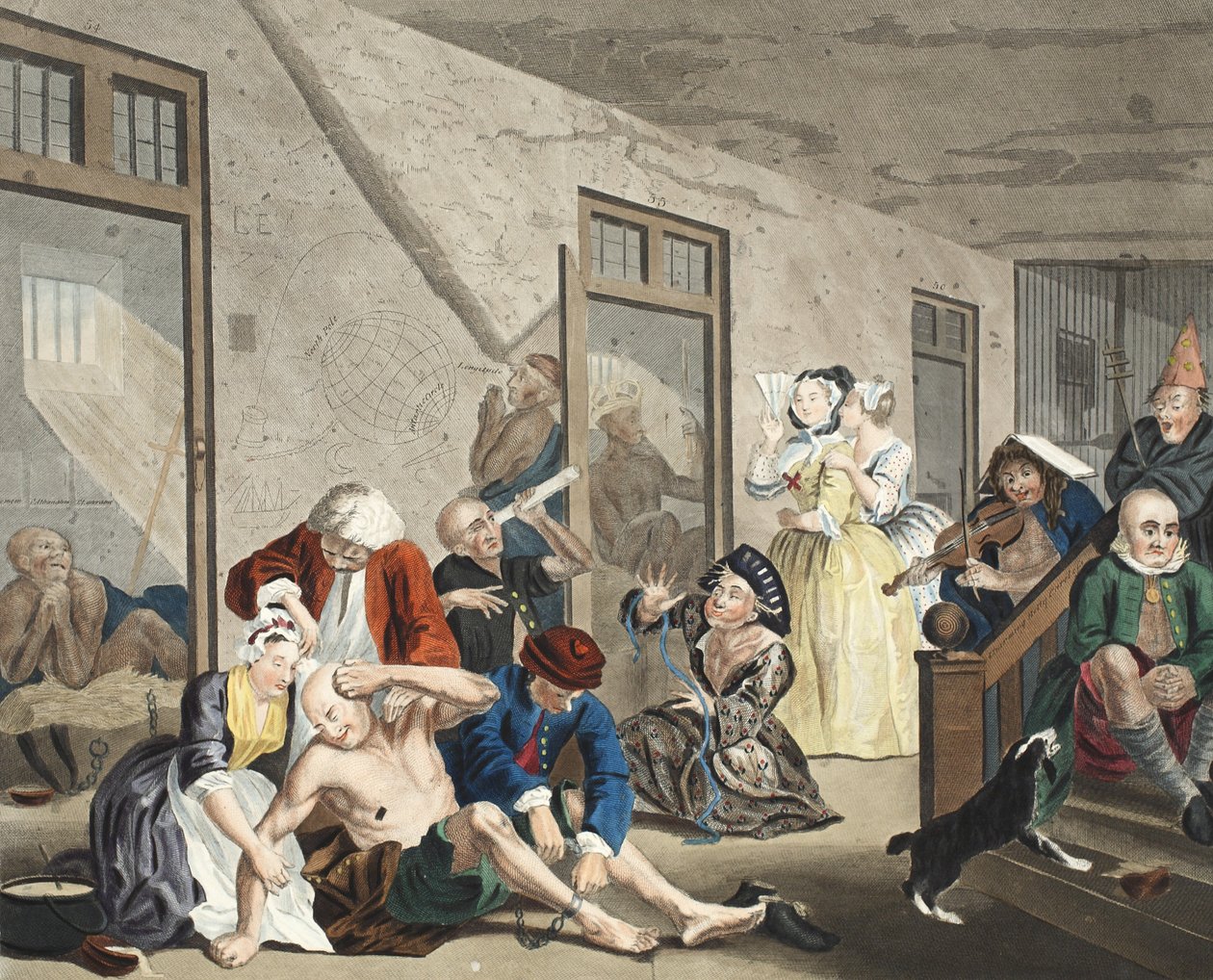 Scene i Bedlam, plate VIII, fra A Rake