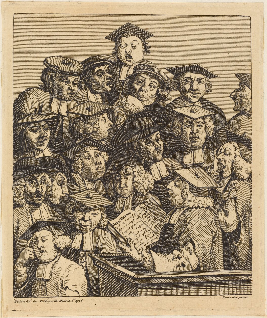 Lærde på en forelesning av William Hogarth