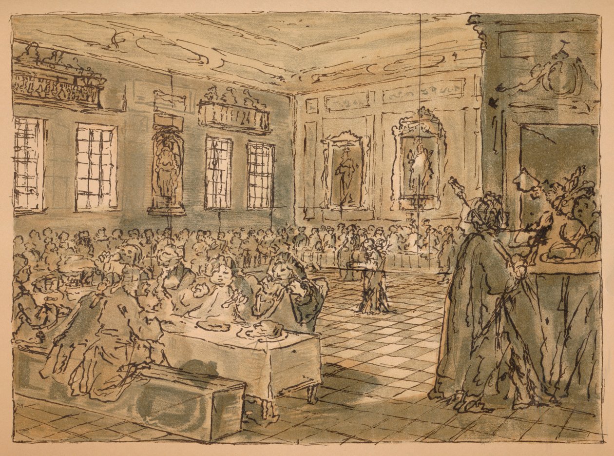 Skisse for industri og lediggang - Plate VIII, 1747 av William Hogarth