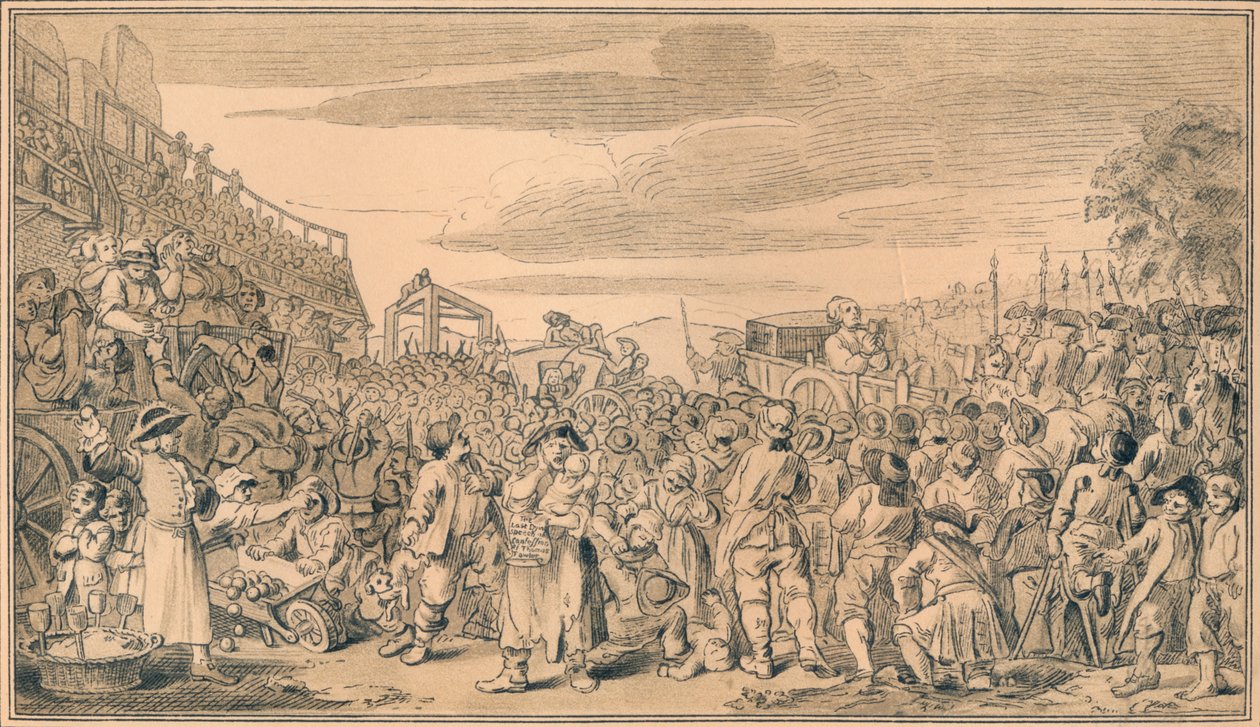Skisse for plate XI of Industry and Idleness, 1747 av William Hogarth