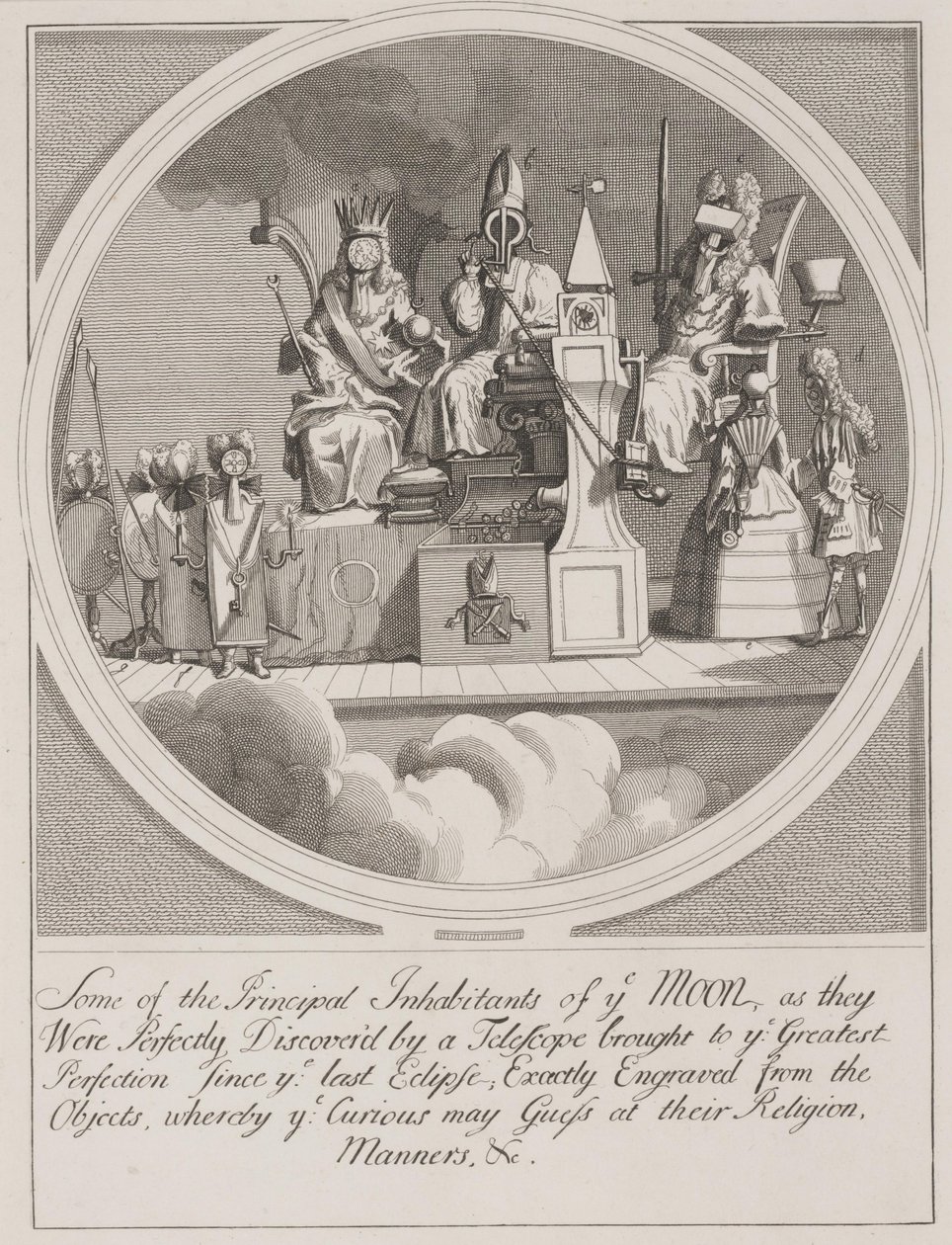 Noen av de viktigste innbyggerne i ye Moon: Royalty, Episcopacy and Law av William Hogarth