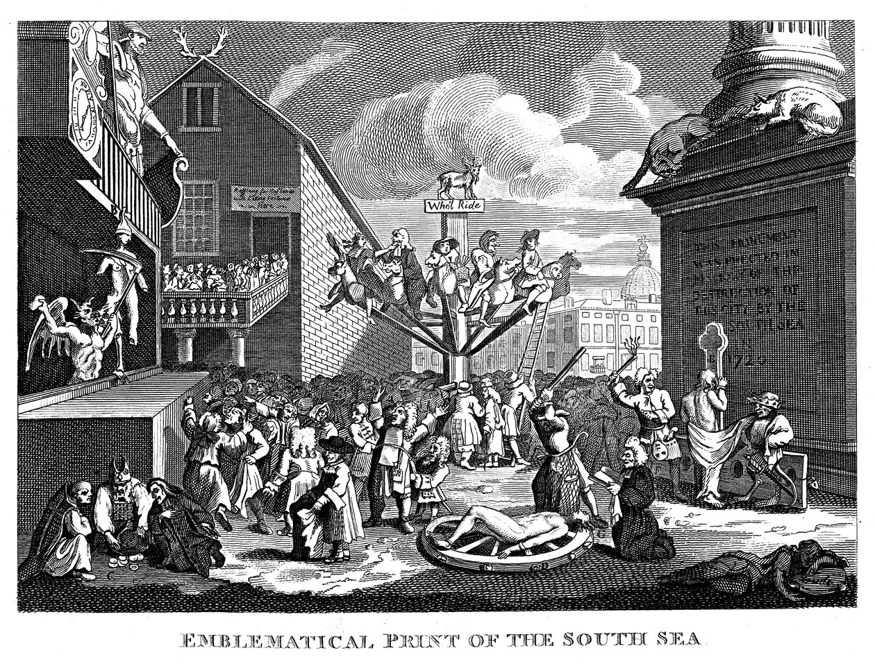 Sørhavsboble, 1721 av William Hogarth