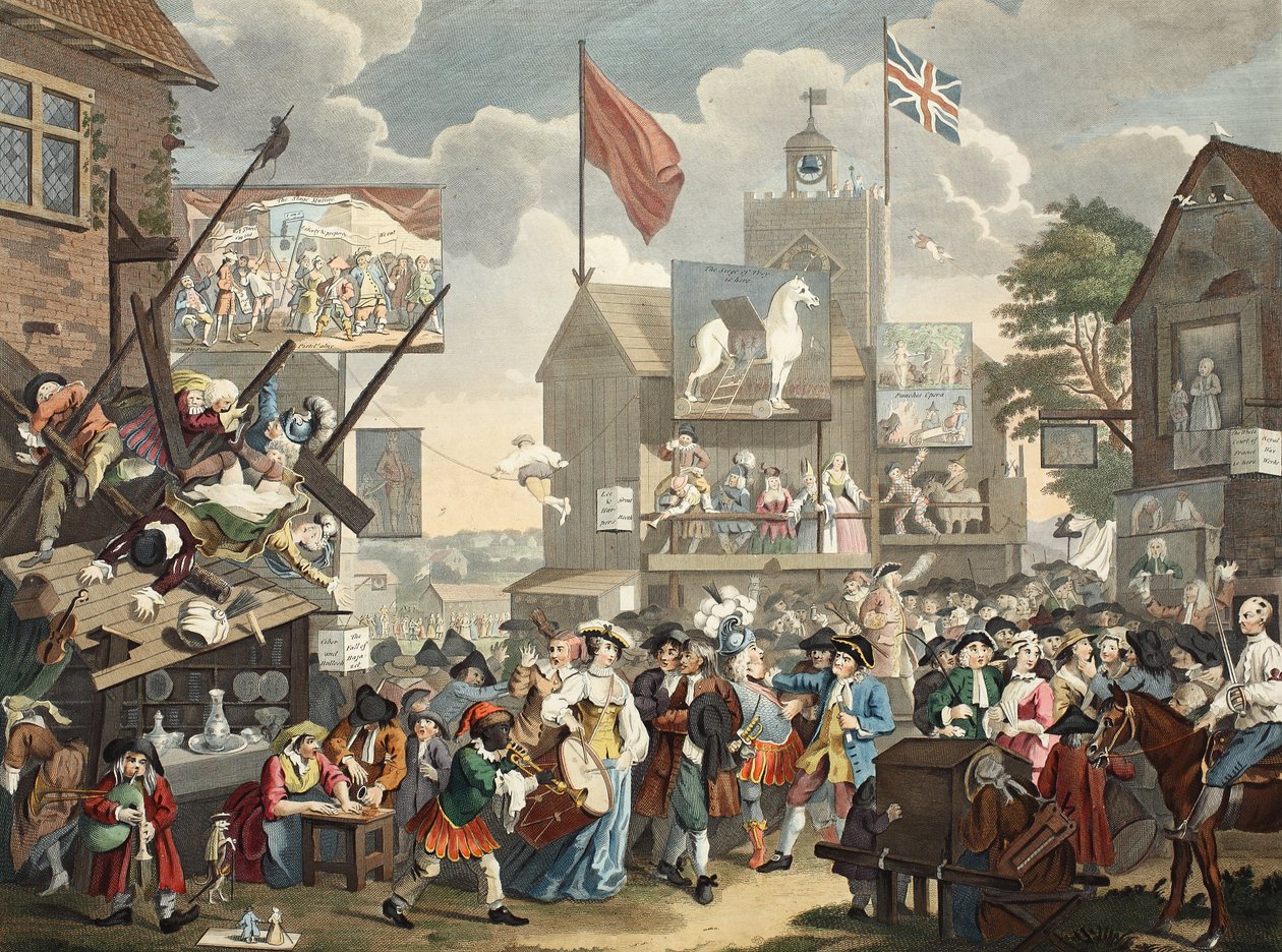 Southwark Fair, 1733, illustrasjon fra 