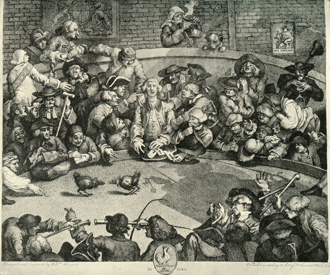 Sport i det attende århundre, c1720-1764, 1925. av William Hogarth