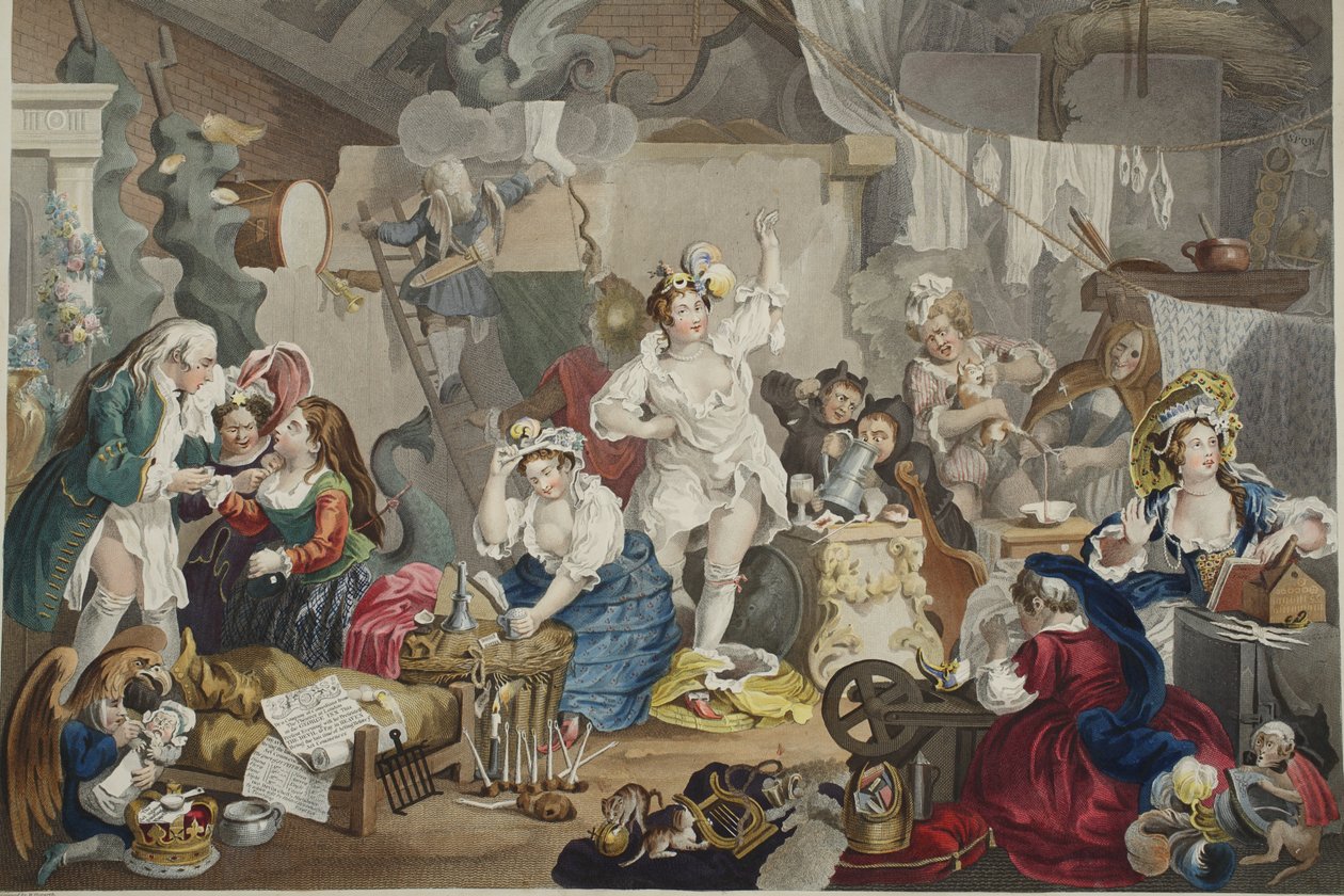 Vandrende skuespillerinner Dressing in a Barn, illustrasjon fra 