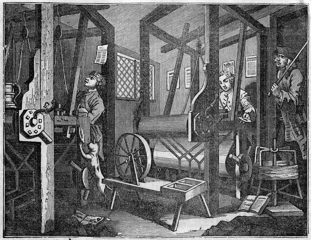 TEKSTILFABRIKK av William Hogarth