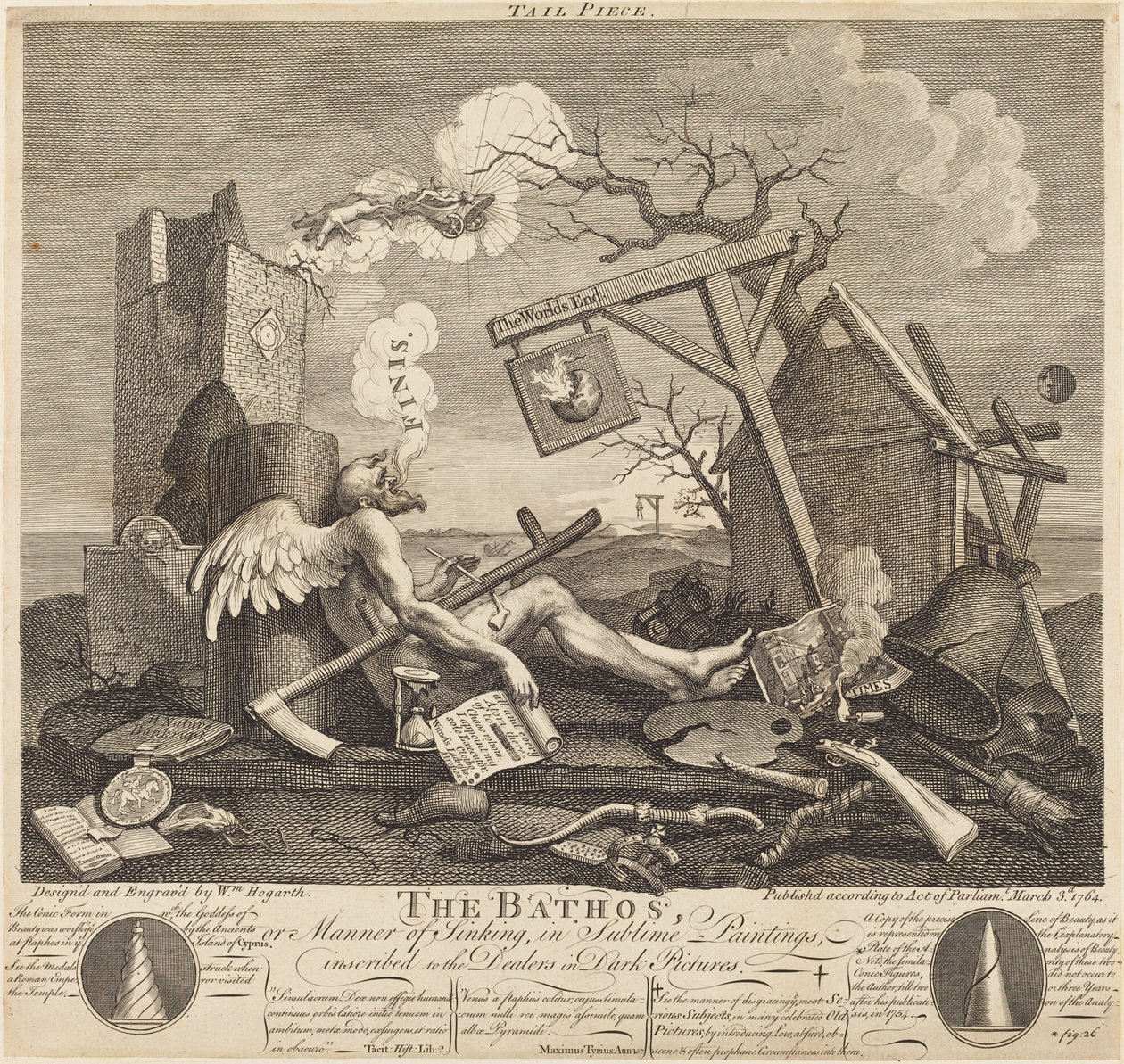 Halestykke, eller The Bathos av William Hogarth