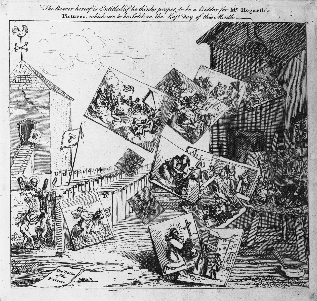 Slaget om bildene, 1745 av William Hogarth