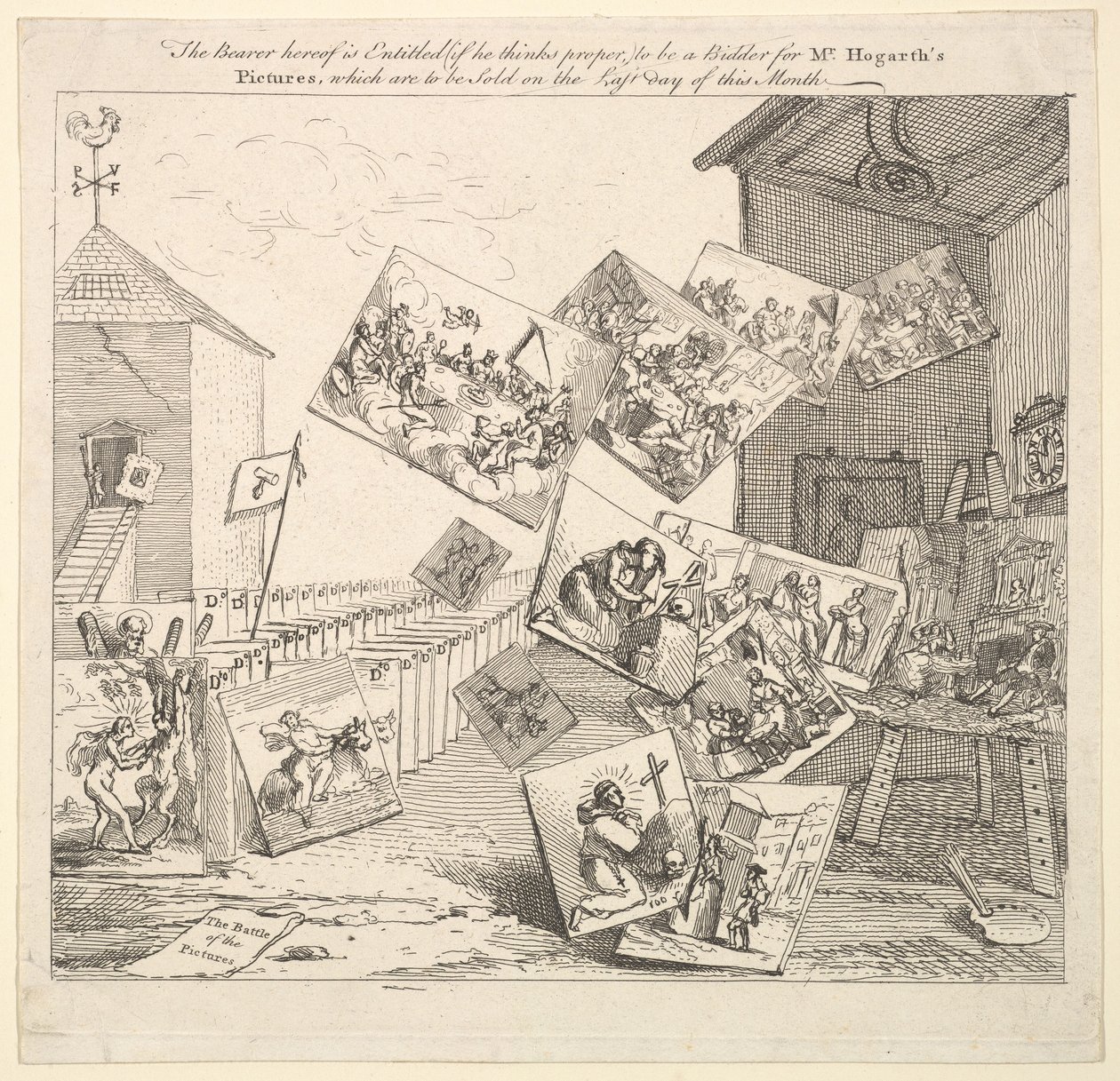 Slaget om bildene, 1745. av William Hogarth