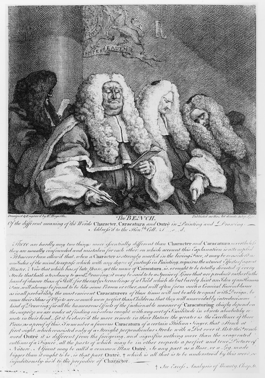 Benken, 1758 av William Hogarth