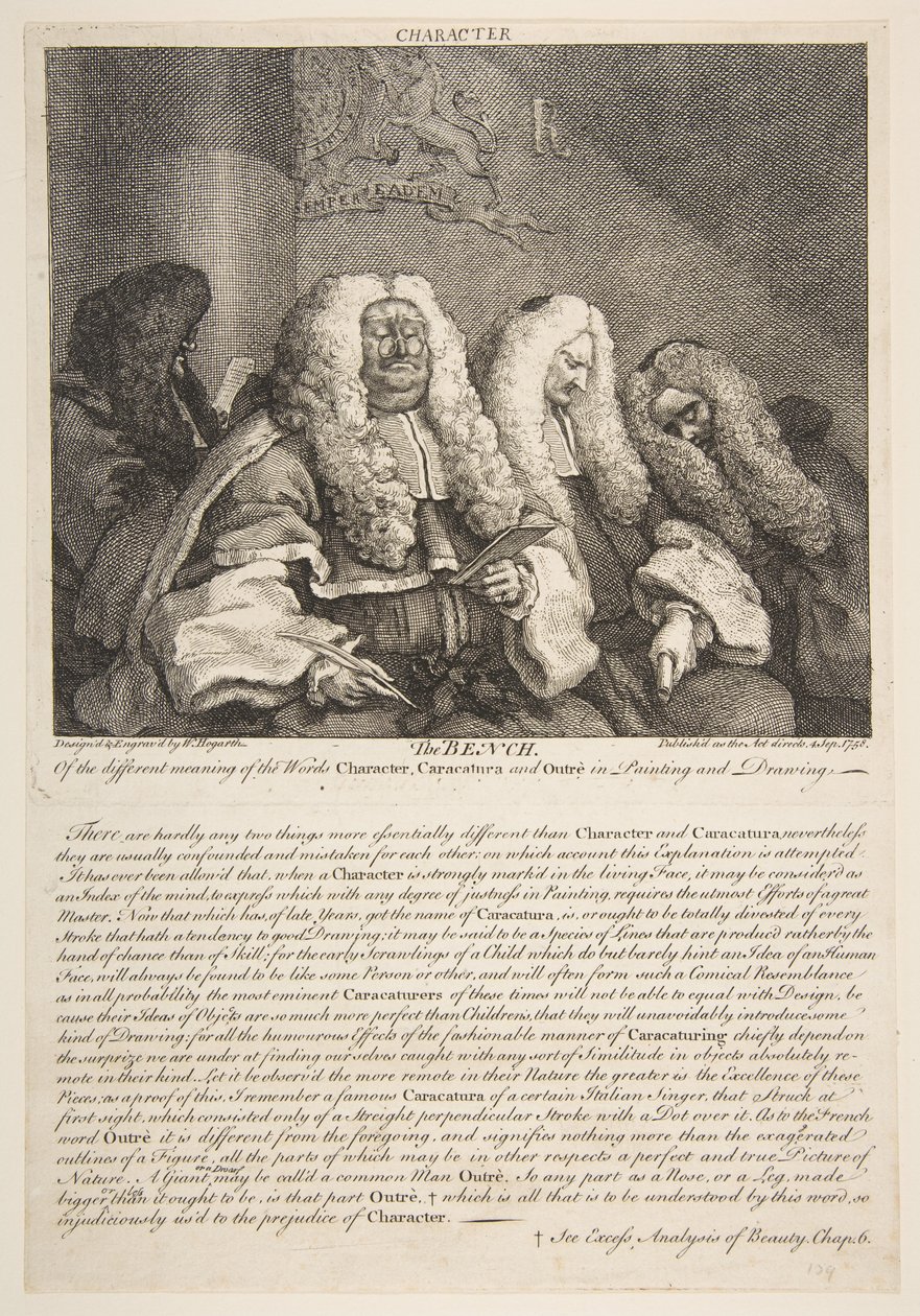 Benken, september 1758. av William Hogarth
