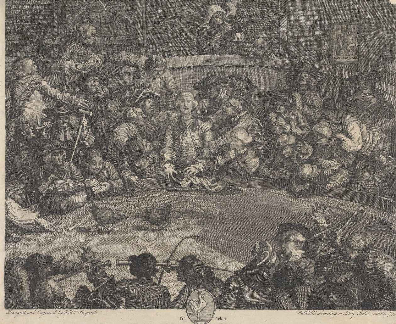 Hanekamparenaen av William Hogarth