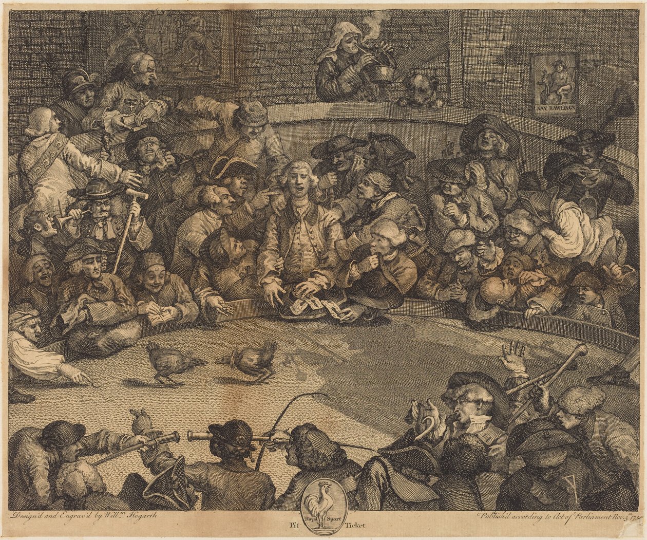 Hanekampene av William Hogarth